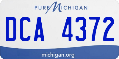 MI license plate DCA4372