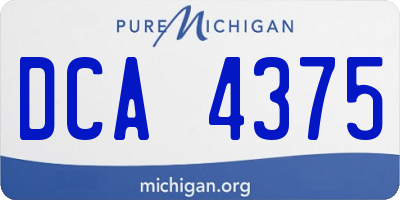 MI license plate DCA4375