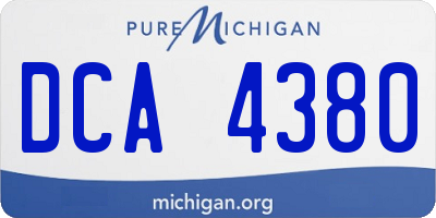 MI license plate DCA4380