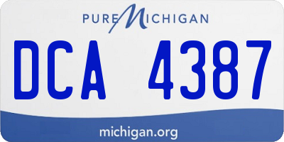 MI license plate DCA4387