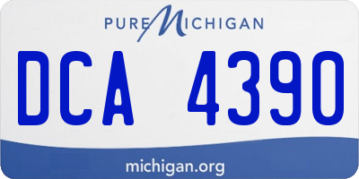 MI license plate DCA4390