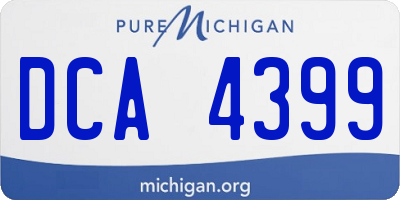 MI license plate DCA4399