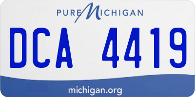 MI license plate DCA4419