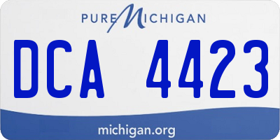 MI license plate DCA4423