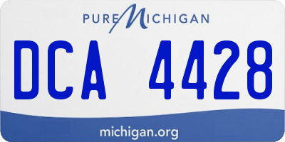 MI license plate DCA4428