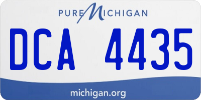 MI license plate DCA4435
