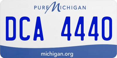MI license plate DCA4440