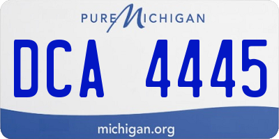 MI license plate DCA4445
