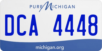 MI license plate DCA4448