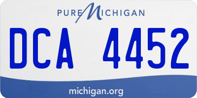 MI license plate DCA4452
