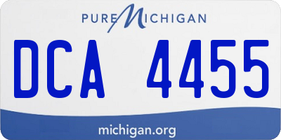 MI license plate DCA4455