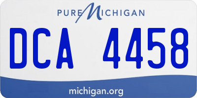 MI license plate DCA4458