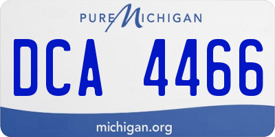 MI license plate DCA4466