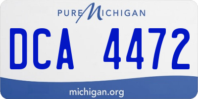 MI license plate DCA4472