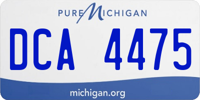 MI license plate DCA4475