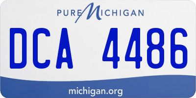 MI license plate DCA4486