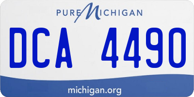 MI license plate DCA4490