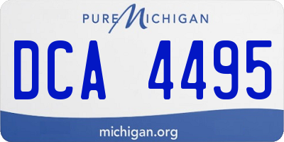 MI license plate DCA4495