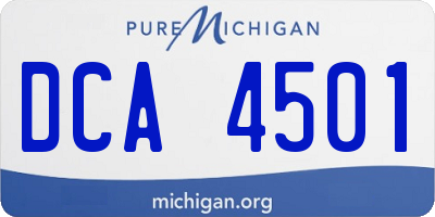 MI license plate DCA4501