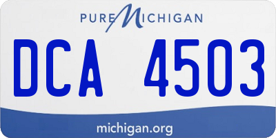 MI license plate DCA4503