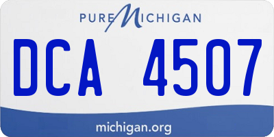 MI license plate DCA4507