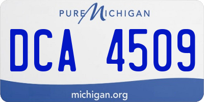 MI license plate DCA4509