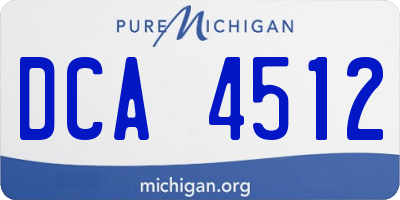 MI license plate DCA4512