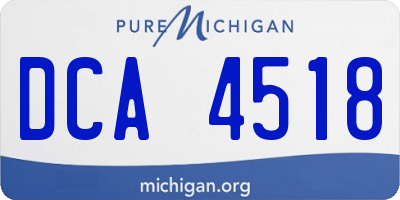 MI license plate DCA4518