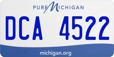 MI license plate DCA4522