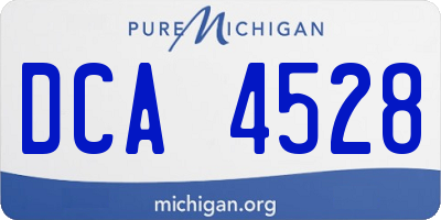 MI license plate DCA4528