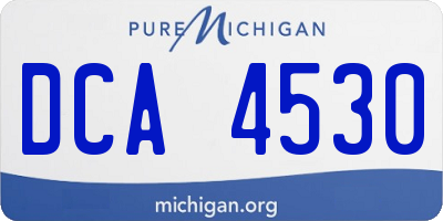 MI license plate DCA4530