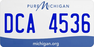 MI license plate DCA4536