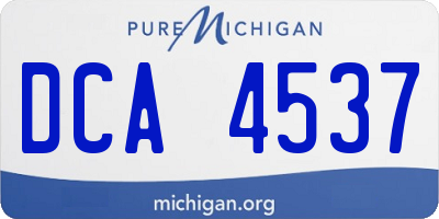MI license plate DCA4537
