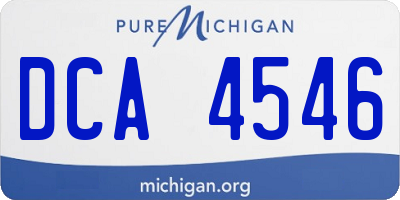 MI license plate DCA4546