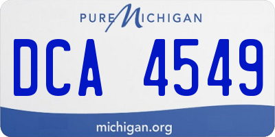MI license plate DCA4549