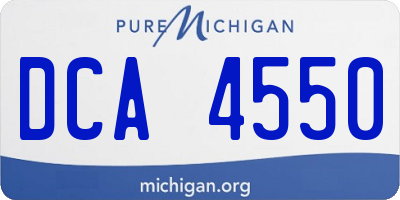 MI license plate DCA4550