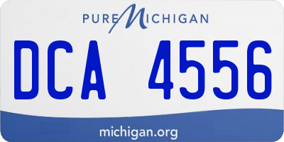 MI license plate DCA4556