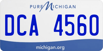 MI license plate DCA4560