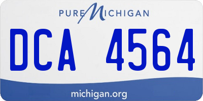 MI license plate DCA4564