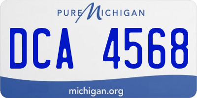 MI license plate DCA4568