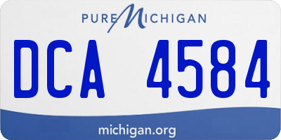 MI license plate DCA4584