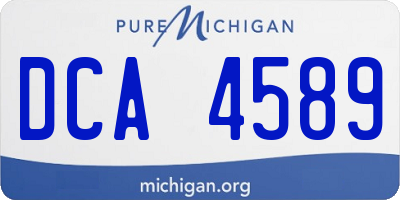 MI license plate DCA4589