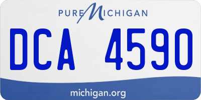 MI license plate DCA4590