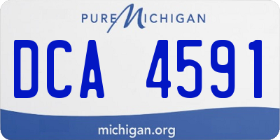 MI license plate DCA4591