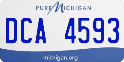 MI license plate DCA4593