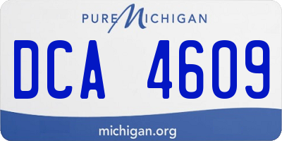 MI license plate DCA4609