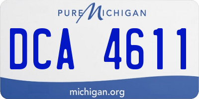 MI license plate DCA4611