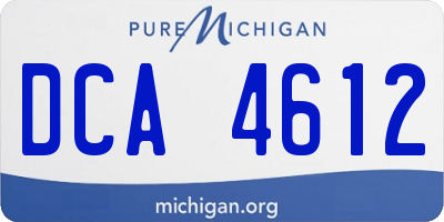 MI license plate DCA4612