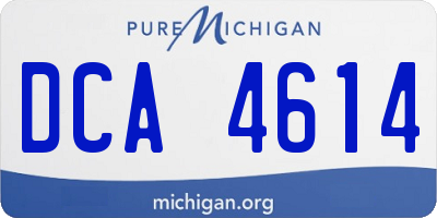 MI license plate DCA4614