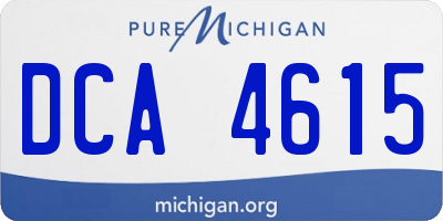 MI license plate DCA4615